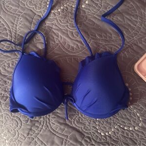 Victoria’s Secret Blue Push Up Bikini Top Size 32B